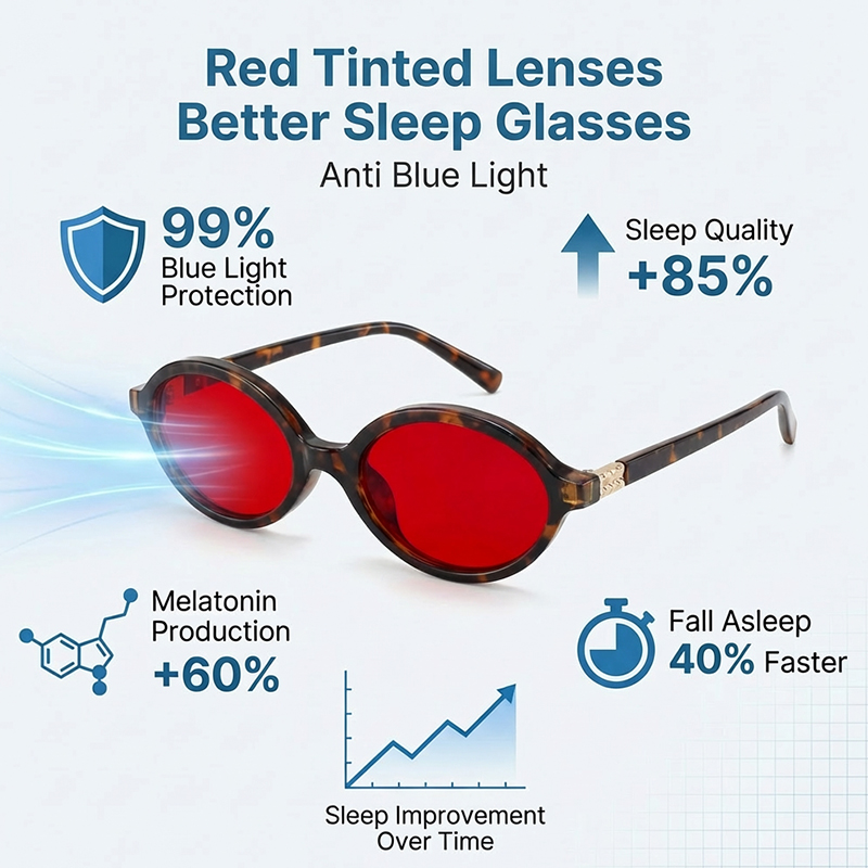 Gaming Glasses Blue Light - Gafas ovaladas Anti luz azul con