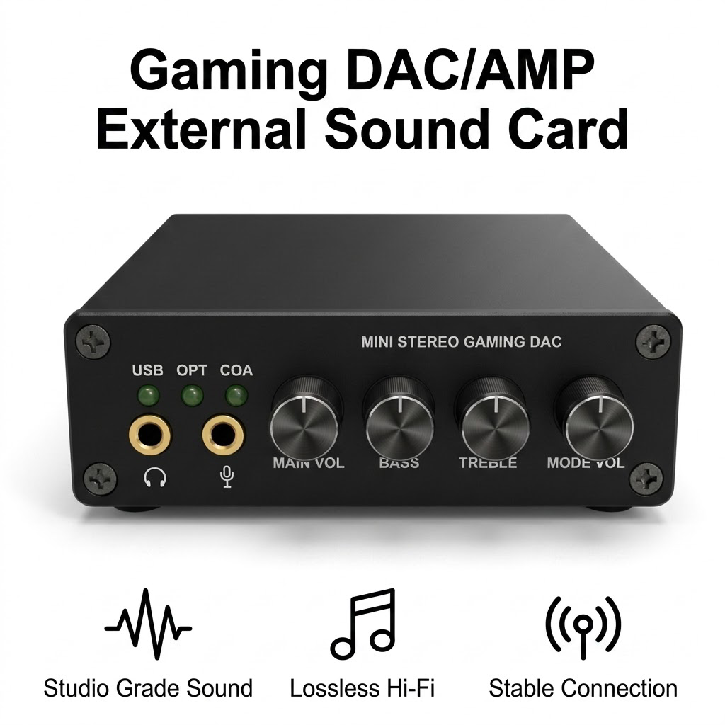 Pc Gaming Compact - Mini DAC para Juegos, Amplificador de