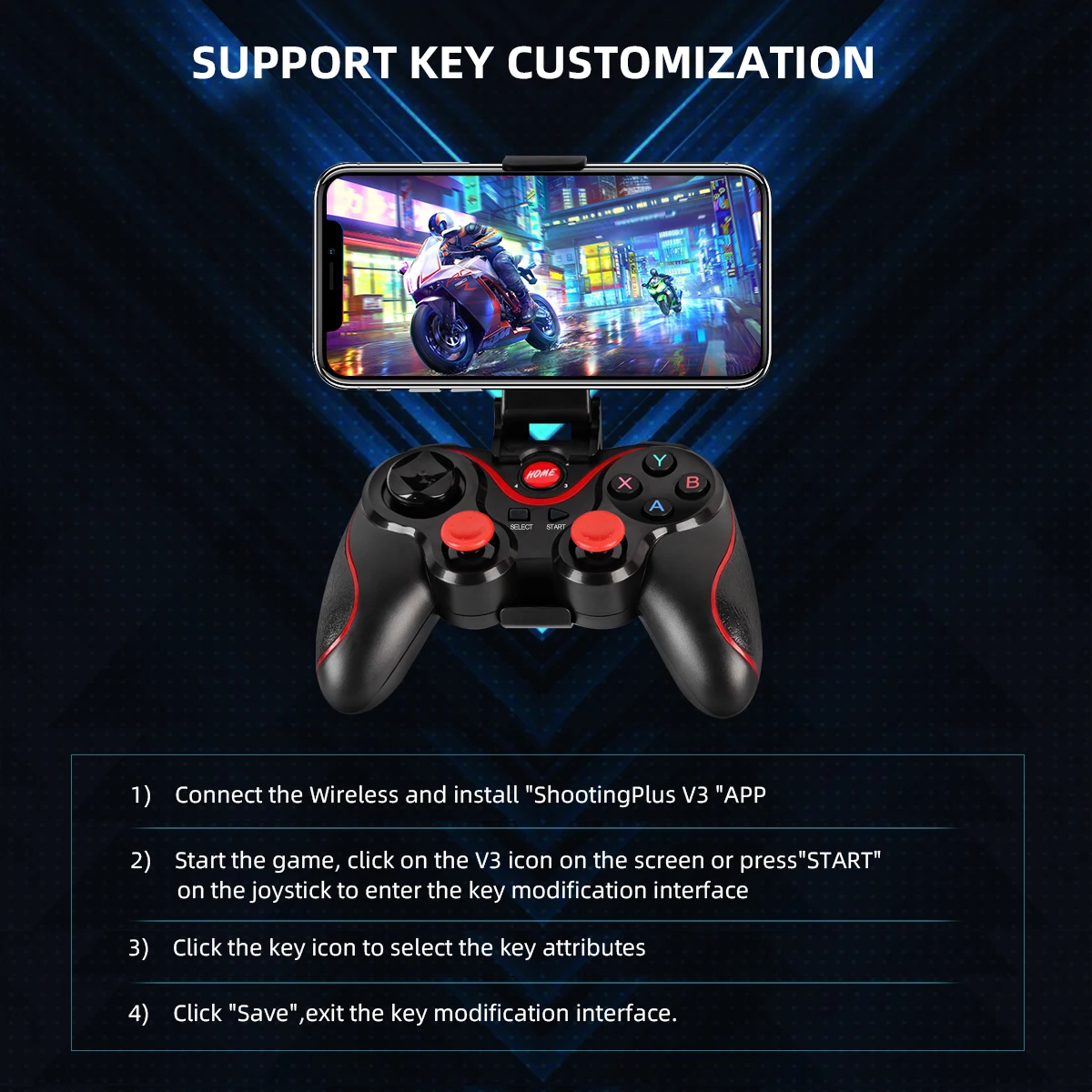 GAMINJA-mando inalámbrico con  - Pc Gaming Emulator reseña y precio