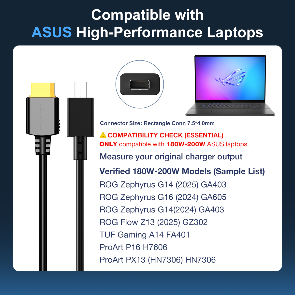 Cargador de 200W 260W para Por - Pc Gaming Asus reseña y precio